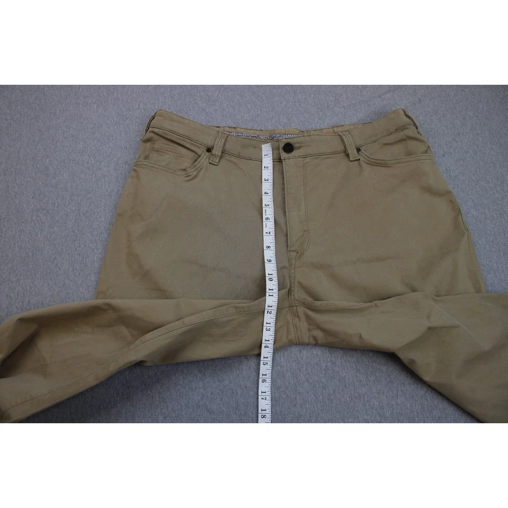 34 Heritage Pants Mens 40 X 30 Beige Denim Stretch Pockets Straight Leg